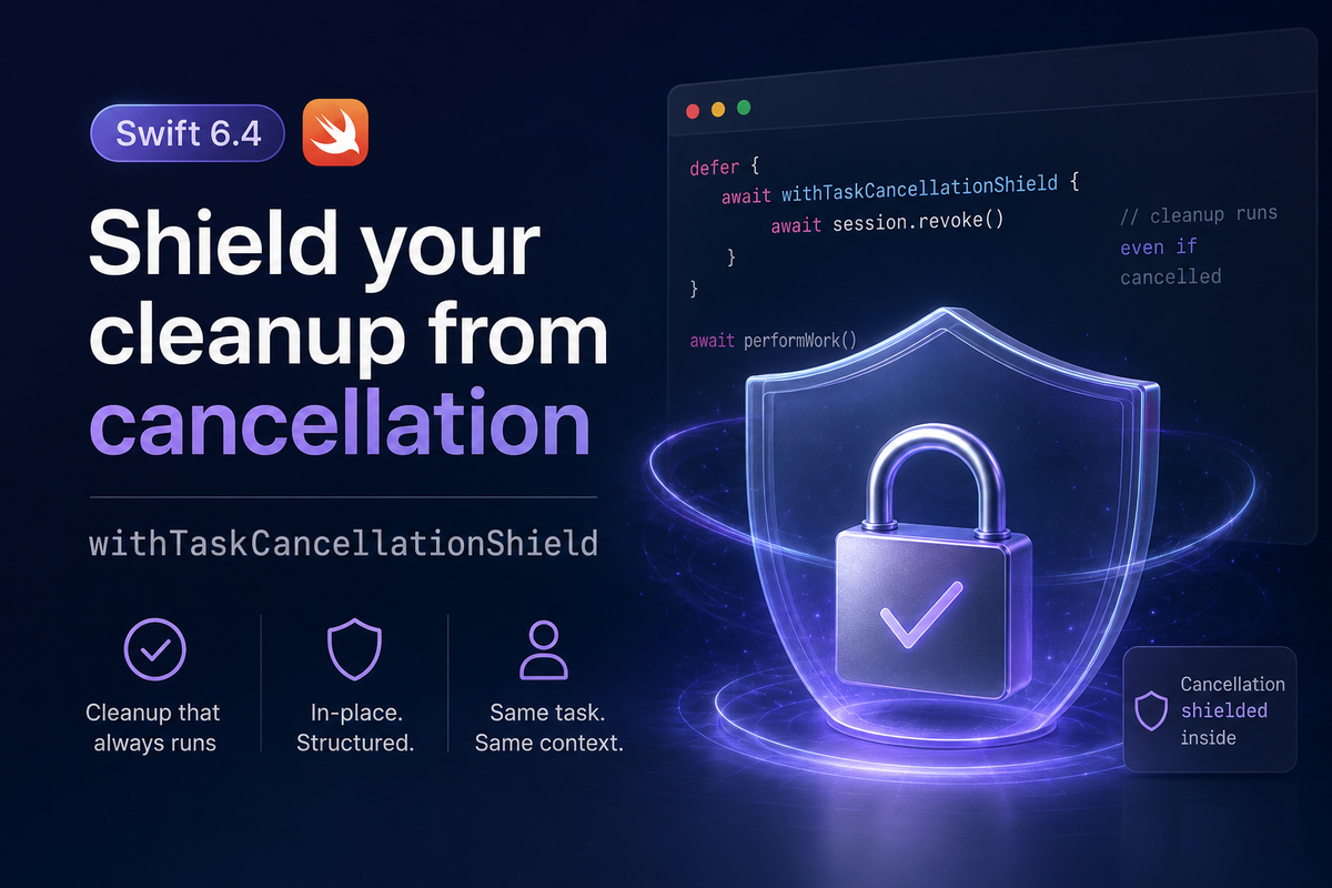 withTaskCancellationShield: Making Swift's Cleanup Code Actually Run (SE-0504, Swift 6.4)